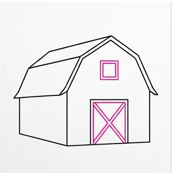 How to Draw a Farm Barn: Easy Step-by-Step Drawing Tutorial for Kids 7 How to Draw a Farm Barn Step 7