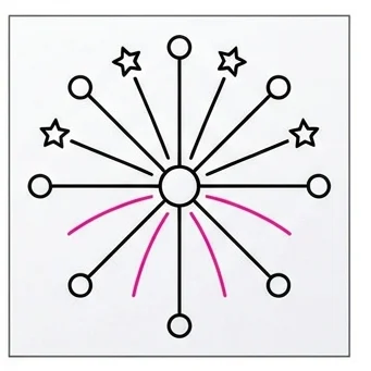 How to Draw Fireworks: Easy Step-by-Step Drawing Tutorial for Kids 7 How to Draw Fireworks Step 6
