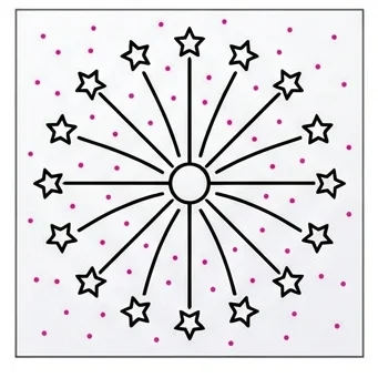 How to Draw Fireworks: Easy Step-by-Step Drawing Tutorial for Kids 9 How to Draw Fireworks Step 8