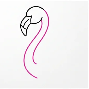 How to Draw a Flamingo: Easy Step-by-Step Drawing Tutorial for Kids 5 How to Draw a Flamingo Step 4