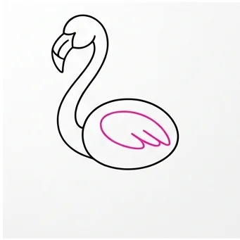 How to Draw a Flamingo: Easy Step-by-Step Drawing Tutorial for Kids 7 How to Draw a Flamingo Step 6