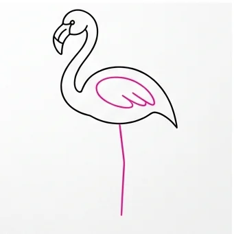 How to Draw a Flamingo: Easy Step-by-Step Drawing Tutorial for Kids 8 How to Draw a Flamingo Step 7