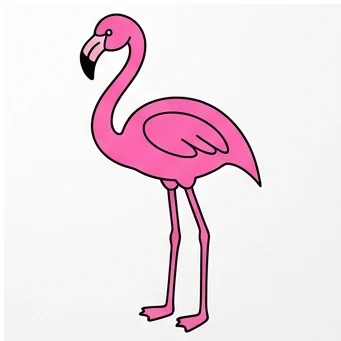 How to Draw a Flamingo: Easy Step-by-Step Drawing Tutorial for Kids 10 How to Draw a Flamingo Step 9