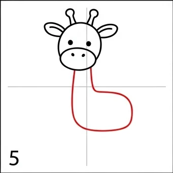 How to Draw a Giraffe: Easy Step-by-Step Drawing Tutorial for Kids 6 How to Draw a Giraffe Step 5