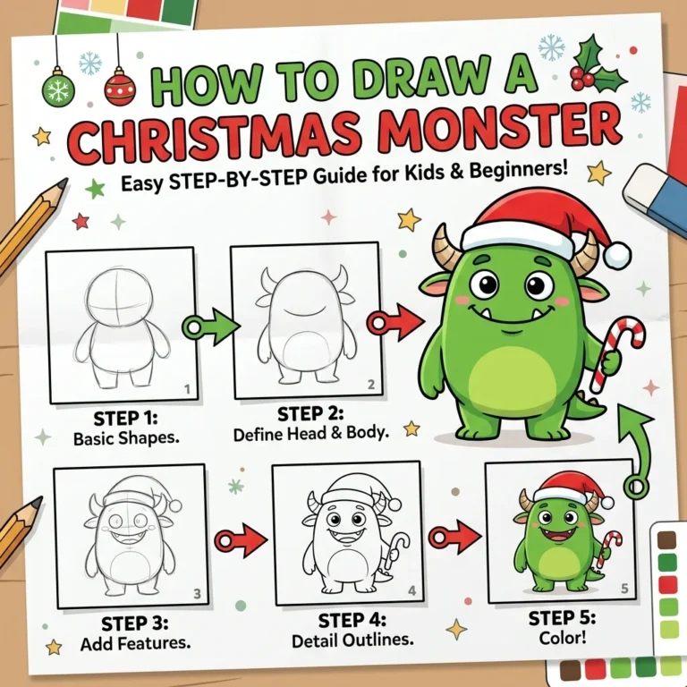 How to Draw the Grinch: Easy Step-by-Step Drawing Tutorial for Kids 31 How to Draw the Grinch