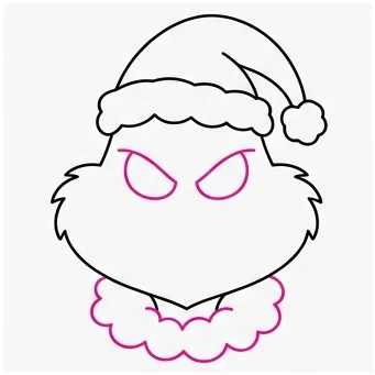 How to Draw the Grinch: Easy Step-by-Step Drawing Tutorial for Kids 6 How to Draw the Grinch Step 5