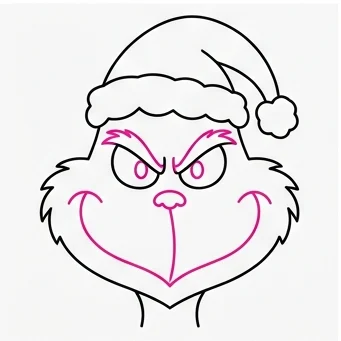 How to Draw the Grinch: Easy Step-by-Step Drawing Tutorial for Kids 8 How to Draw the Grinch Step 7