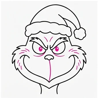 How to Draw the Grinch: Easy Step-by-Step Drawing Tutorial for Kids 9 How to Draw the Grinch Step 8