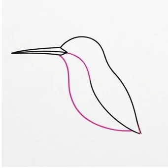 How to Draw a Hummingbird: Easy Step-by-Step Drawing Tutorial for Kids 4 How to Draw a Hummingbird Step 3