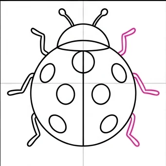 How to Draw a Ladybug: Easy Step-by-Step Drawing Tutorial for Kids 9 How to Draw a Ladybug Step 8