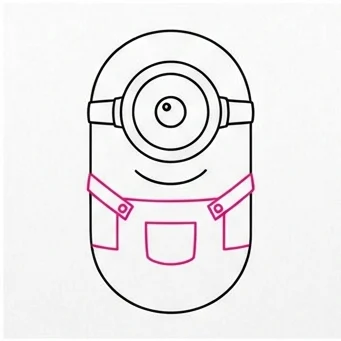 How to Draw a Minion: Easy Step-by-Step Drawing Tutorial for Kids 7 How to Draw a Minion Step 6
