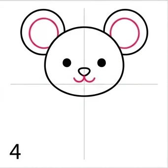How to Draw a Mouse: Easy Step-by-Step Drawing Tutorial for Kids 5 How to Draw a Mouse Step 4