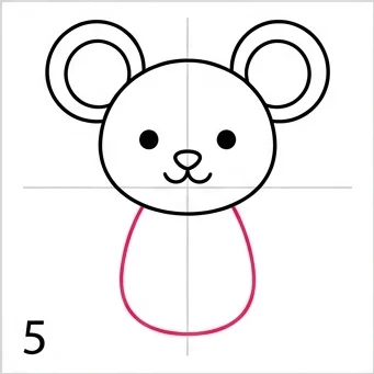How to Draw a Mouse: Easy Step-by-Step Drawing Tutorial for Kids 6 How to Draw a Mouse Step 5