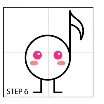 How to Draw a Musical Note: Easy Step-by-Step Drawing Tutorial for Kids 7 How to Draw a Musical Note Step 6