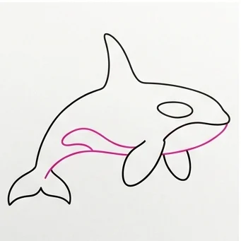 How to Draw an Orca: Easy Step-by-Step Drawing Tutorial for Kids 8 How to Draw an Orca Step 7