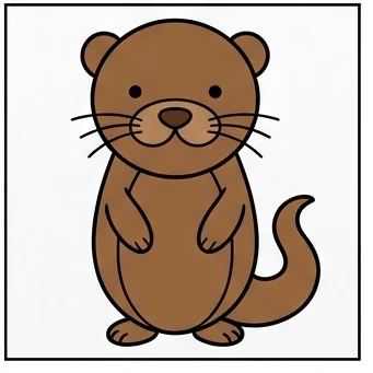 How to Draw an Otter: Easy Step-by-Step Drawing Tutorial for Kids 10 How to Draw an Otter Step 9