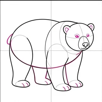 How to Draw a Polar Bear: Easy Step-by-Step Drawing Tutorial for Kids 9 How to Draw a Polar Bear Step 8
