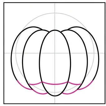 How to Draw a Pumpkin: Easy Step-by-Step Drawing Tutorial for Kids 5 How to Draw a Pumpkin Step 4