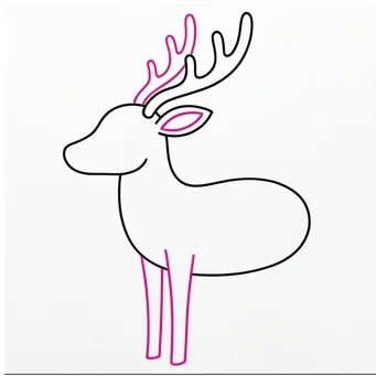 How to Draw a Reindeer: Easy Step-by-Step Drawing Tutorial for Kids 7 How to Draw a Reindeer Step 6