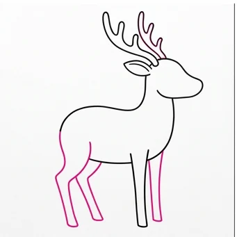 How to Draw a Reindeer: Easy Step-by-Step Drawing Tutorial for Kids 8 How to Draw a Reindeer Step 7