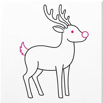 How to Draw a Reindeer: Easy Step-by-Step Drawing Tutorial for Kids 9 How to Draw a Reindeer Step 8
