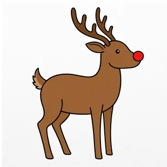 How to Draw a Reindeer: Easy Step-by-Step Drawing Tutorial for Kids 10 How to Draw a Reindeer Step 9