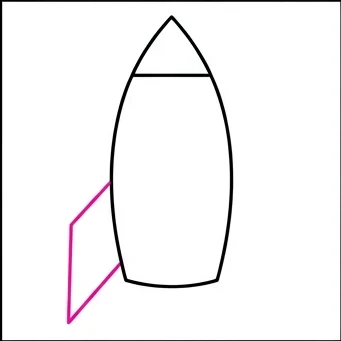 How to Draw a Rocket: Easy Step-by-Step Drawing Tutorial for Kids 5 How to Draw a Rocket Step 4