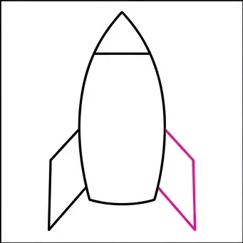 How to Draw a Rocket: Easy Step-by-Step Drawing Tutorial for Kids 6 How to Draw a Rocket Step 5