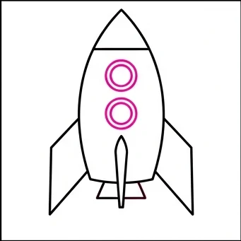 How to Draw a Rocket: Easy Step-by-Step Drawing Tutorial for Kids 8 How to Draw a Rocket Step 7