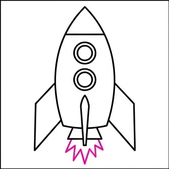 How to Draw a Rocket: Easy Step-by-Step Drawing Tutorial for Kids 9 How to Draw a Rocket Step 8