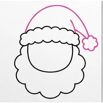 How to Draw Santa Claus: Easy Step-by-Step Drawing Tutorial for Kids 5 How to Draw Santa Step 4