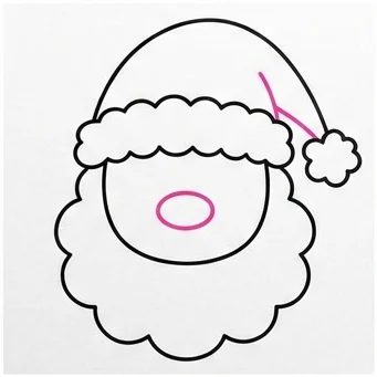 How to Draw Santa Claus: Easy Step-by-Step Drawing Tutorial for Kids 6 How to Draw Santa Step 5