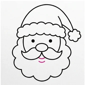 How to Draw Santa Claus: Easy Step-by-Step Drawing Tutorial for Kids 9 How to Draw Santa Step 8