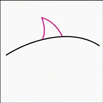 How to Draw an Easy Shark: Easy Step-by-Step Drawing Tutorial for Kids 3 How to Draw an Easy Shark Step 2