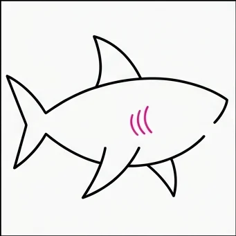 How to Draw an Easy Shark: Easy Step-by-Step Drawing Tutorial for Kids 8 How to Draw an Easy Shark Step 7