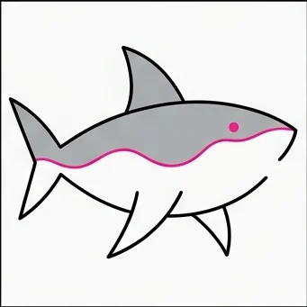 How to Draw an Easy Shark: Easy Step-by-Step Drawing Tutorial for Kids 9 How to Draw an Easy Shark Step 8