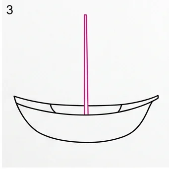 How to Draw a Sailing Ship: Easy Step-by-Step Drawing Tutorial for Kids 4 How to Draw a Sailing Ship Step 3