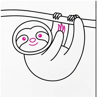 How to Draw a Sloth: Easy Step-by-Step Drawing Tutorial for Kids 9 How to Draw a Sloth Step 8