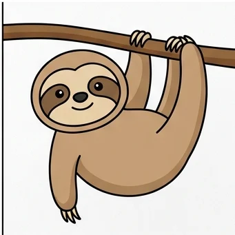 How to Draw a Sloth: Easy Step-by-Step Drawing Tutorial for Kids 10 How to Draw a Sloth Step 9