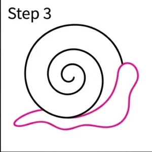 How to Draw a Snail: Easy Step-by-Step Drawing Tutorial for Kids 4 How to Draw a Snail Step 3