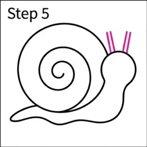 How to Draw a Snail: Easy Step-by-Step Drawing Tutorial for Kids 6 How to Draw a Snail Step 5