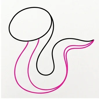 How to Draw a Snake: Easy Step-by-Step Drawing Tutorial for Kids 4 How to Draw a Snake Step 3