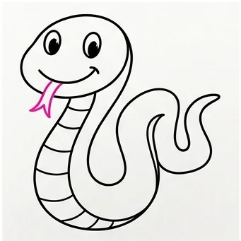 How to Draw a Snake: Easy Step-by-Step Drawing Tutorial for Kids 9 How to Draw a Snake Step 8
