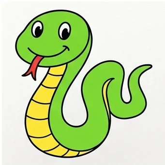 How to Draw a Snake: Easy Step-by-Step Drawing Tutorial for Kids 10 How to Draw a Snake Step 9