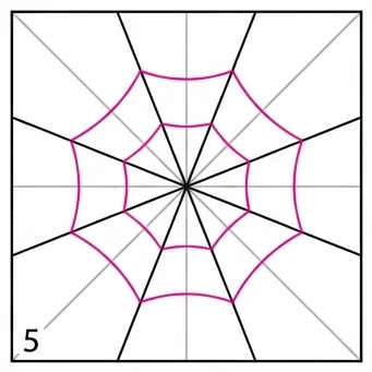 How to Draw a Spider Web: Easy Step-by-Step Drawing Tutorial for Kids 6 How to Draw a Spider Web Step 5