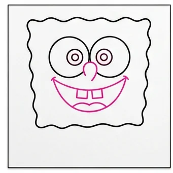 How to Draw SpongeBob: Easy Step-by-Step Drawing Tutorial for Kids 5 How to Draw SpongeBob Step 4