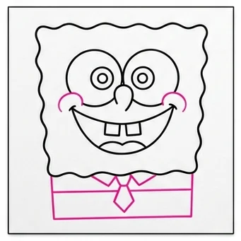 How to Draw SpongeBob: Easy Step-by-Step Drawing Tutorial for Kids 6 How to Draw SpongeBob Step 5