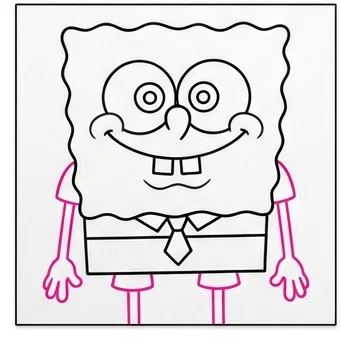 How to Draw SpongeBob: Easy Step-by-Step Drawing Tutorial for Kids 8 How to Draw SpongeBob Step 7