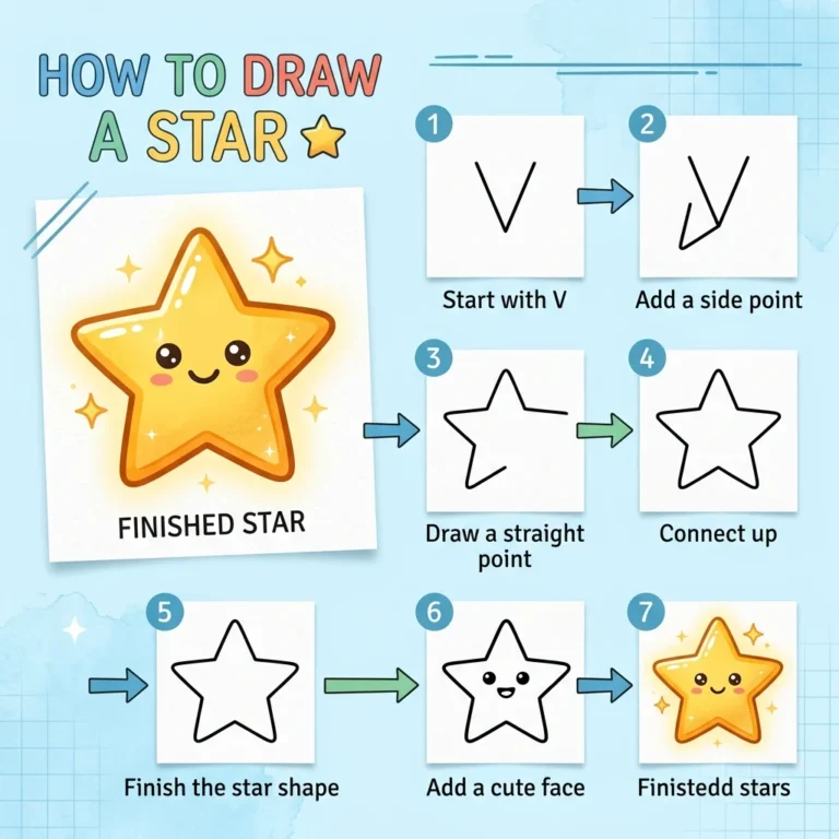 How to Draw a Star: Easy Step-by-Step Drawing Tutorial for Kids 21 How to Draw a Star