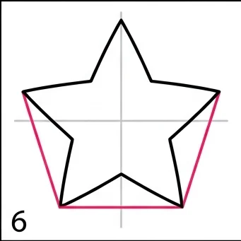 How to Draw a Star: Easy Step-by-Step Drawing Tutorial for Kids 7 How to Draw a Star Step 6